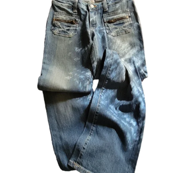 HUDSON | Vintage 2002 Made in USA Mid Waist Flared Jeans w/Zip Pockets Sz.29 - Picture 7 of 16